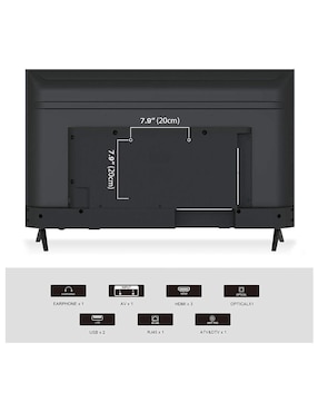 Pantalla Smart TV Sansui LED de 43 pulgadas 4K/UHD SMX43VAUG con Google TV