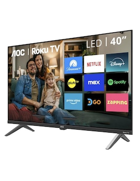 Pantalla Smart TV Aoc LED de 40 pulgadas Full HD 40S5045 con Roku TV