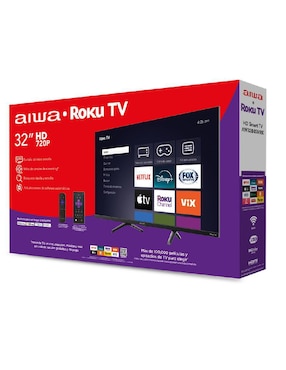 Pantalla Smart TV Aiwa LED de 32 pulgadas HD AW32B4SMRK con Roku TV