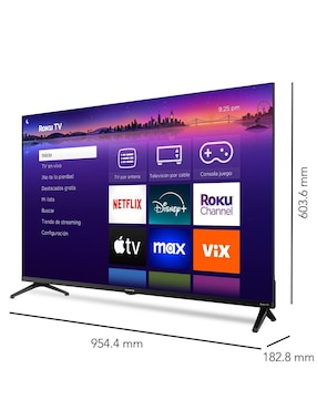 Pantalla Smart TV Aiwa LED de 43 pulgadas Full HD AW43B4SMRK con Roku TV