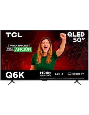 Pantalla Smart TV Tcl QLED de 50 pulgadas 4K/UHD 50Q6K con Google TV