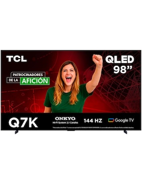 Pantalla Smart TV Tcl QLED de 98 pulgadas 4K/UHD 98Q7K con Google TV