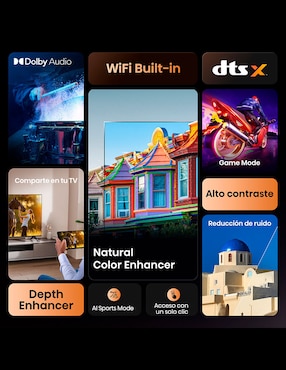 Pantalla Smart TV Hisense LED de 32 Pulgadas HD 32A4NV con AI Sports Mode
