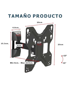 Soporte Kashbill para pantalla articulado 19 - 45 pulgadas