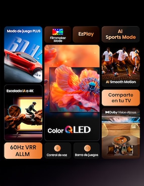 Pantalla smart TV Hisense QLED de 43 pulgadas 4k 43QD6QV con AI Smooth Motion