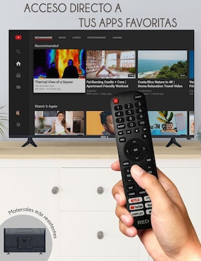Pantalla smart TV Red Velvet Led de 43 pulgadas HD RED43STV con android tv