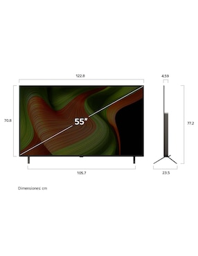 Pantalla Smart TV LG OLED de 55 pulgadas 4K OLED55B5PSA con WebOS con AI webOS