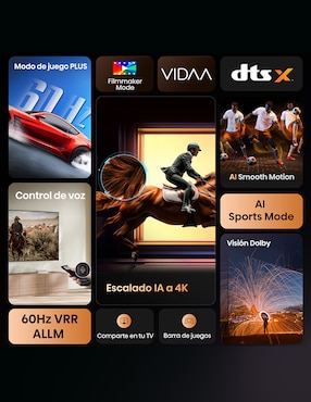 Pantalla Smart TV Hisense LED de 55 pulgadas 4K/UHD 55A65NV con AI Sports Mode
