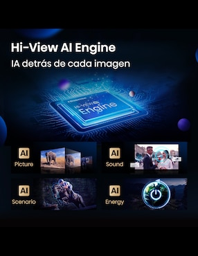 Pantalla Smart TV Hisense Mini LED de 55 pulgadas 4K/UHD 55U7QG con Google TV con AI Smooth Motion