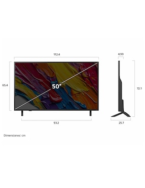 Pantalla Smart TV LG QNED de 50 pulgadas 4K 50QNED82ASA con WebOS con AI webOS