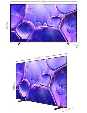 Pantalla Smart TV Samsung Crystal UHD de 75 pulgadas 4K UN75U8200FFXZX
