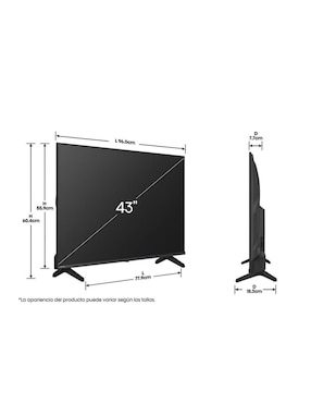 Pantalla Smart TV Hisense mini led de 43 pulgadas Full HD Hisense con Vidaa