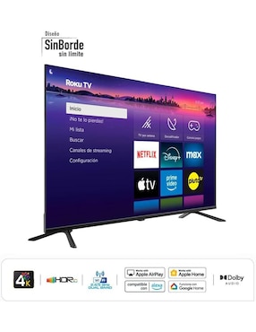 Pantalla Smart TV Hyundai LED de 50 pulgadas 4K/UHD HYLED5023R4KM con Roku TV