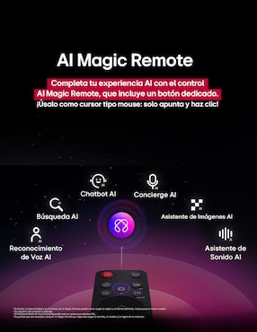 Pantalla Smart TV Lg Crystal UHD de 65 pulgadas 4K 65UA8050PSA con AI webOS