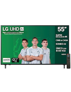 Pantalla Smart TV Lg Crystal UHD de 55 pulgadas 4K 55UA8050PSA con AI webOS