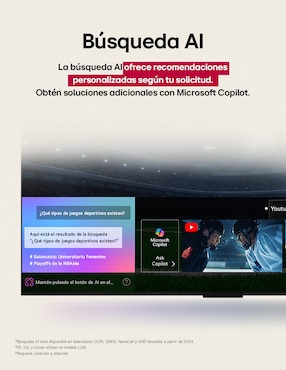 Pantalla Smart TV Lg Crystal UHD de 55 pulgadas 4K 55UA8050PSA con AI webOS