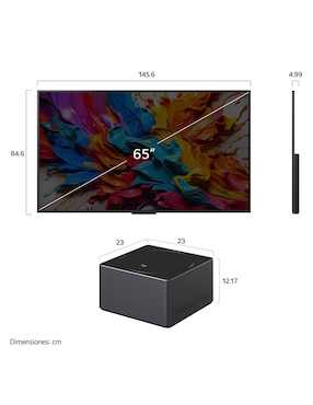Pantalla Smart TV LG QNED de 65 pulgadas 4K 65QNED9MASA con evo AI True Wireless