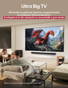 Pantalla Smart TV LG QNED de 65 pulgadas 4K 65QNED9MASA con evo AI True Wireless