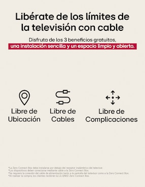 Pantalla Smart TV LG QNED de 65 pulgadas 4K 65QNED9MASA con evo AI True Wireless