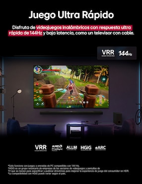 Pantalla Smart TV LG QNED de 65 pulgadas 4K 65QNED9MASA con evo AI True Wireless