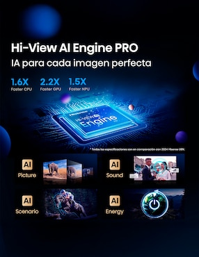 Pantalla Smart TV Hisense QD- mini LED de 100 pulgadas 4K/UHD 100U7QG Pro con Google TV con AI Picture