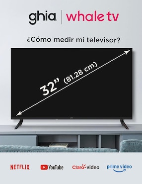 Pantalla Smart TV Ghia LED de 32 pulgadas HD g32w25 con Whale OS