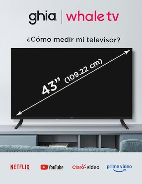 Pantalla Smart TV Ghia LEd de 43 pulgadas Full HD g43w25 con Whale OS