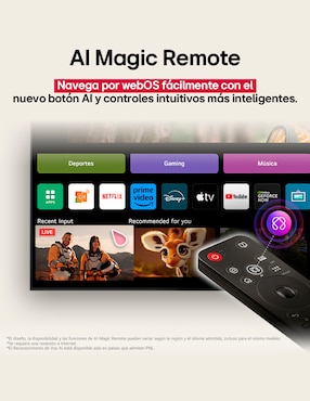 Pantalla Smart TV LG QNED de 85 pulgadas 4K/UHD 85QNED92ASA con evo AI