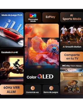 Pantalla Smart TV Hisense QLED de 65 pulgadas 4K/UHD 65QD6QV