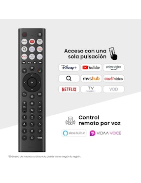Pantalla Smart TV Hisense QLED de 65 pulgadas 4K/UHD 65QD6QV