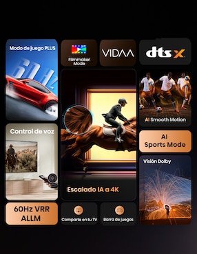 Pantalla smart TV Hisense UHD de 50 pulgadas 4K/UHD 50A65NV con AI Sports Mode