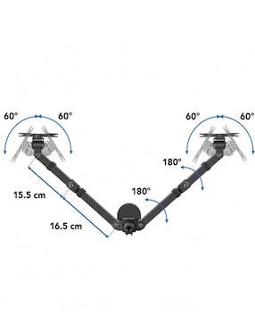 Soporte de pared Brobotix para pantalla articulado 13 - 32 pulgadas