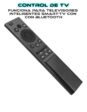 Control remoto para smart tv Store Cline SC-TV7114F funciona con la mayoría de smart tvs con tecnología bluetooth.