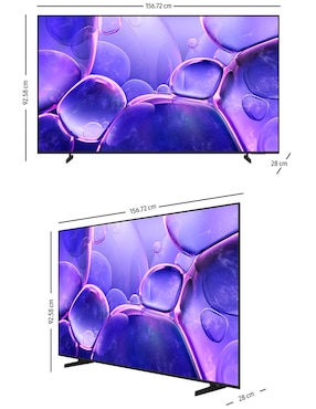 Pantalla Smart TV Samsung Crystal UHD de 70 pulgadas 4K/UHD UN70U8000FFXZX