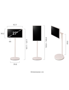 Pantalla Smart TV Lg LED de 27 pulgadas Full HD 27LX6TYGA con AI WebOS