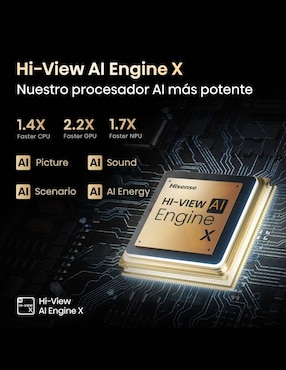 Pantalla Smart TV Hisense Mini LED de 100 pulgadas 4K/UHD 100UX con Google TV con Hi-View AI Engine X