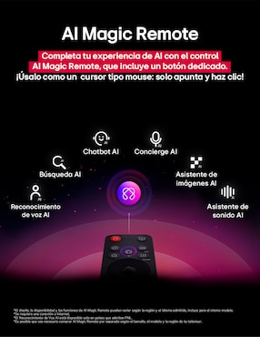Pantalla Smart TV LG QNED de 75 pulgadas 4K 75QNED70ASC con AI webOS