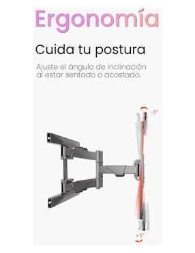 Soporte de pared North Bayou para pantalla inclinable 40 - 80 pulgadas