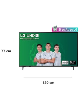 Pantalla smart tv LG led de 50 pulgadas 4K/UHD 50UA7500PSA con AI webOS