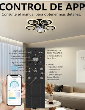Control remoto IR universal ventilador de techo