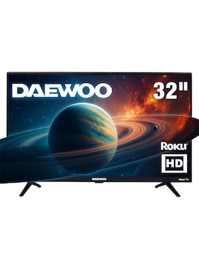 Pantalla smart TV Daewoo LED de 32 pulgadas HD AW32R con Roku TV
