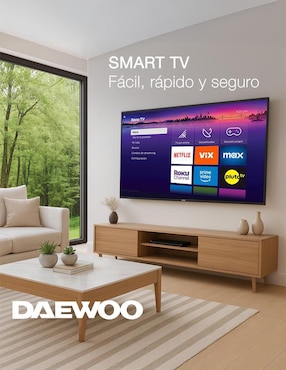 Pantalla smart TV Daewoo LED de 32 pulgadas HD AW32R con Roku TV