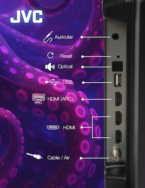 Pantalla Smart Tv Jvc LED de 24 pulgadas HD
SI24R con Roku Tv