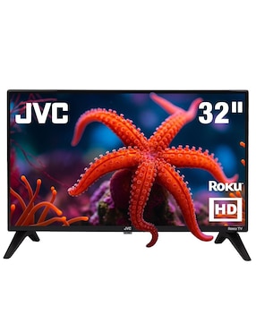 Pantalla Smart TV Jvc LED de 32 pulgadas HD SI32R con Roku TV