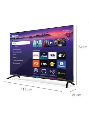 Pantalla Aiwa QLED de 50 pulgadas 4K/UHD con Roku Tv