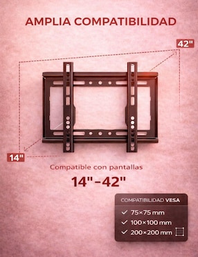 Soporte de pared Link Bits para pantalla fijo 14 - 42 pulgadas