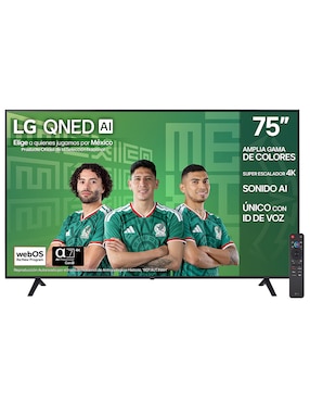 Pantalla Smart TV LG QNED de 75 pulgadas 4K 75QNED70ASC con AI webOS