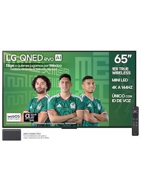 Pantalla Smart TV LG QNED de 65 pulgadas 4K 65QNED9MASA con evo AI True Wireless