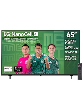Pantalla Smart TV LG NanoCell de 65 pulgadas 4K 65NANO80ASA con WebOS con AI webOS