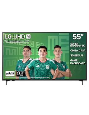 Pantalla Smart TV LG UHD de 55 pulgadas 4K/UHD 55UA7500PSA con AI webOS
